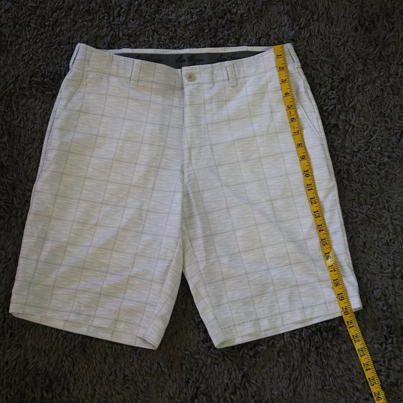 Golf Shorts Mens White Plaid 34 Waist Ben Hogan Golfing Golfer - Picture 3 of 5